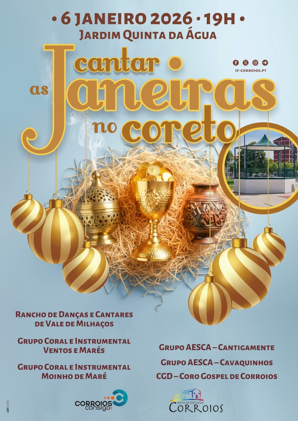 Cantar as janeiras no&nbsp;coreto